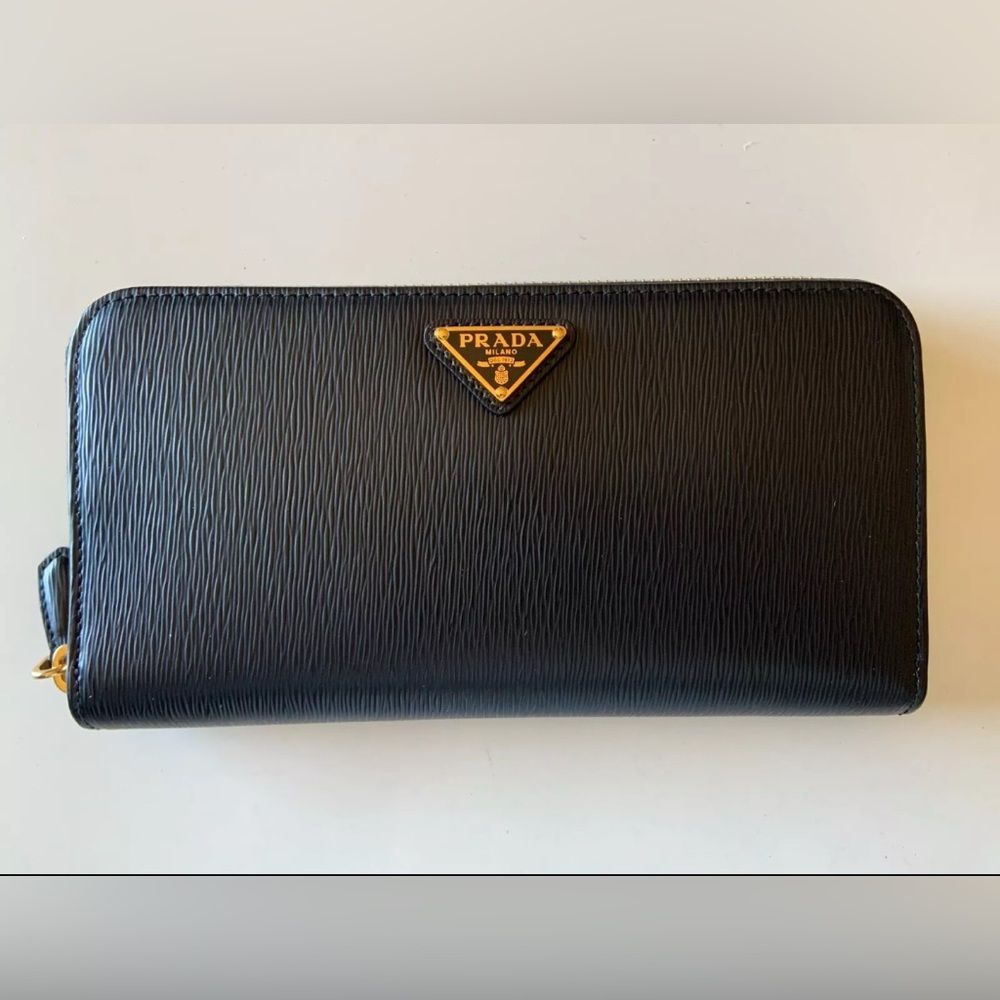 Prada Saffiano Black Wallet